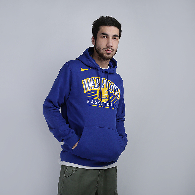 мужская синяя толстовка Nike NBA Golden State Warriors BV0925-495 - цена, описание, фото 3